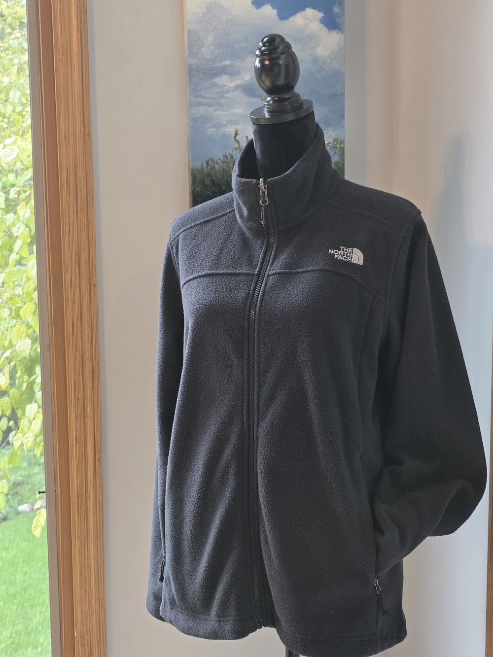 The North Face Full-Zip Fleece Jacket In Black- Women's Size Large
